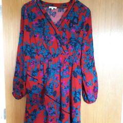Intropia Rojo Red Print Dress