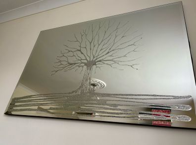 Large Glitter Tree Mirror