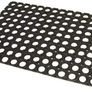 100% Rubber Door Mat 60 x 40 cm Honeycomb Ring Heavy Duty Rubber Mat Outdoor Entrance Black 40 x 60 x 1.5 cm Image 2