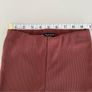 ZARA High-Waisted Pull-On Ribbed Shorts Red-Brown Size S Image 3