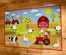 Kids Farmyard Rug 150 x 100cm