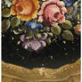 Large Vintage Handpainted Florentine Italin Serving Tray Floral Still life Image 4