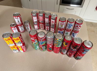 Coca Cola Can Collection 34 cans 90's
