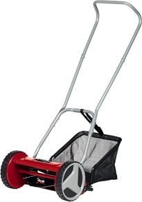Hand Push Lawnmower, Manual Lawn-Mower With 30cm Cutting Width, 16L Grass Box, 4 Cutting Height Levels, Walk-Behind Lawn Mower For Small Gardens GC-HM 300