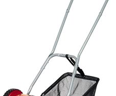 Hand Push Lawnmower, Manual Lawn-Mower With 30cm Cutting Width, 16L Grass Box, 4 Cutting Height Levels, Walk-Behind Lawn Mower For Small Gardens GC-HM 300