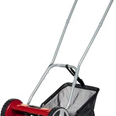 Hand Push Lawnmower, Manual Lawn-Mower With 30cm Cutting Width, 16L Grass Box, 4 Cutting Height Levels, Walk-Behind Lawn Mower For Small Gardens GC-HM 300