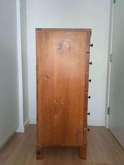 beautiful vintage solid wooden tall boy chest of drawers