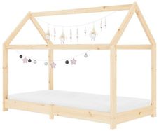 Kids Bed Frame Solid Pine Wood 70x140 cm