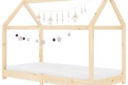 Kids Bed Frame Solid Pine Wood 80x160 cm