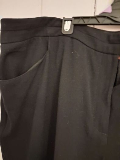 Black bootcut trousers
