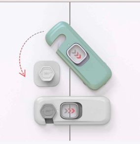 Child Safety Cupboard Locks, Security Latch for Children&Baby, Baby Proof Lock for Kitchen Cupboard Bedroom Cabinet Small Doors, Self Adhesive Type, Eco-Friendly ABS Material for Baby Proofing