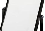 lastic Goods Free Standing Travel or Bathroom Mirror, Black