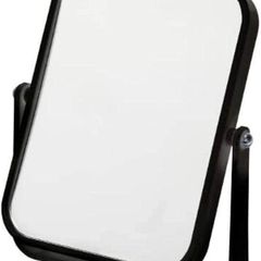 lastic Goods Free Standing Travel or Bathroom Mirror, Black