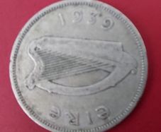 Ireland 1939 Harp Florin in Fine condition
