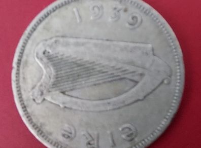 Ireland 1939 Harp Florin in Fine condition