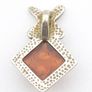 925 Vintage Sterling Silver & Natural Baltic Amber Signed Pendant Image 3
