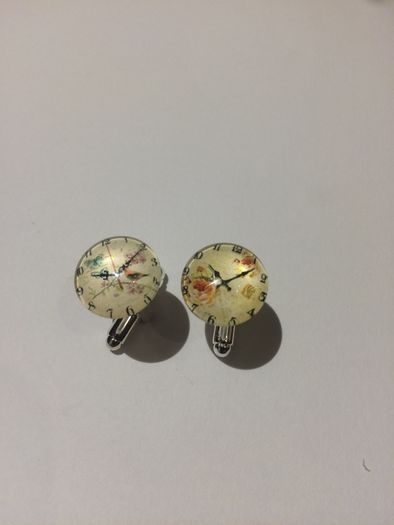 Clock glass cufflinks