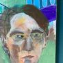 Original W.B Yeats William Butler Yeats Portrait in Abstract Painting by Artist Image 6