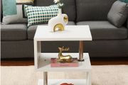 BRAND NEW Modern Design Coffee/Side Table End table With RGB LED Lights Bedside Table Phone / Nightstands Storage Cabinet White
