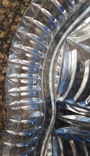 TRAY - Art Deco - Blue Glass