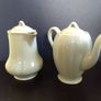 Beautiful Coffee Pot and Matching Hot-Water Pot by Grindley Petalware Utilityware in the "Almond Petal" Colourway Image 6