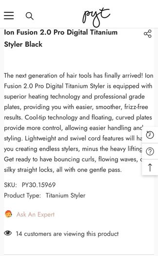 Professional Hair straightener PYT Hair