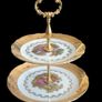 Vintage Wunsiedel Bavaria 24k Gold 2-T Cake Stand Image 9