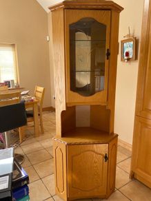 Corner display cabinet