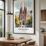 Barcelona Wall Art Print, Travel Art Poster Image 7