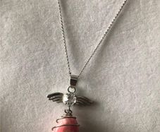 Sterling silver necklace with healing stone silver pendant