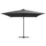 Cantilever Umbrella with LED lights and Steel Pole 250x250 cm Anthracite Image 4