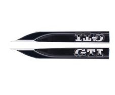 Volkswagen VW GTI metal rear boot badge x2