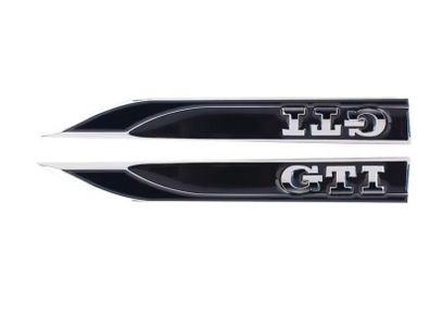Volkswagen VW GTI metal rear boot badge x2