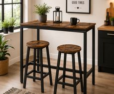 Bar Table Set, Bar Table with 2 Bar Stools