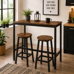 Bar Table Set, Bar Table with 2 Bar Stools