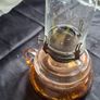 Beautiful Old Glass Thumb Oil Lamp It features a Tall Slender Glass Chimney designed to protect the flame and improve combustion Postage Available Image 8