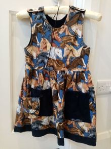 Girls reversible dress and matching bag