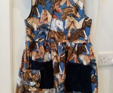 Girls reversible dress and matching bag