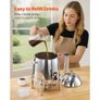 Stainless Steel Beverage Dispenser, 12L Drink Dispenser with Alcohol Burner, Hot & Cold Drink Dispensers for Coffee Tea Hot Water Image 6