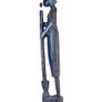 African Statue Ebony Carved Wood Figure Vintage Sculpture Statues Image 8