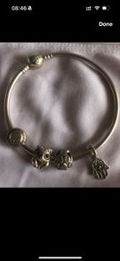 pandora bracelet & 4 charms