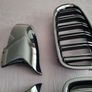 Brand New F10 F11 Lci Black Kidney Grilles & Mirror Covers Set Image 3