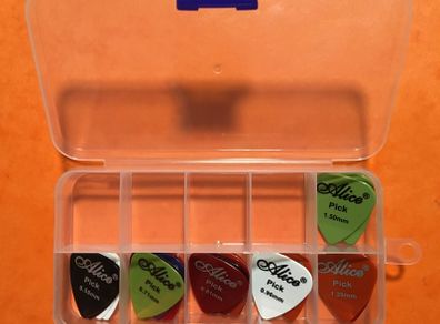 Alice Guitar Pick Set - 20 picks, 6 sizes - Brand New