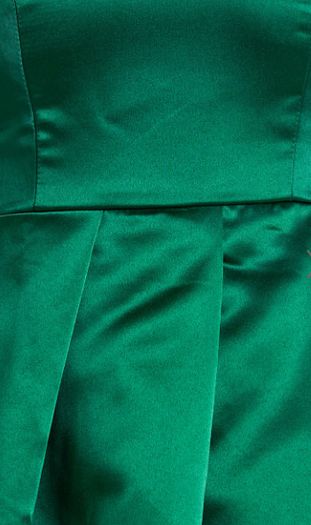 Showpo Queen Of The Night Strapless Maxi Dress In Emerald Satin Uk6 Xs Debs-wedding-formal Dress New