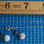 925 Sterling Silver Shamballa Style Crystal Disco Ball Earrings Pendant + Necklace Set Image 10