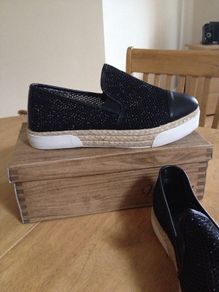 Brand new Shoe Rack sparkly slip on shoes