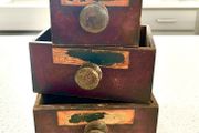 vintage apothecary drawers