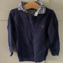 Next baby navy jumper with faux shirt collar neckline Image 2