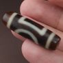 Antique Himalayan Tibetan Circle & Square Eyes Agate Dzi Bead Amulet Pendant Image 4