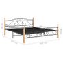 Bed Frame Black Metal 200x200 cm Image 2